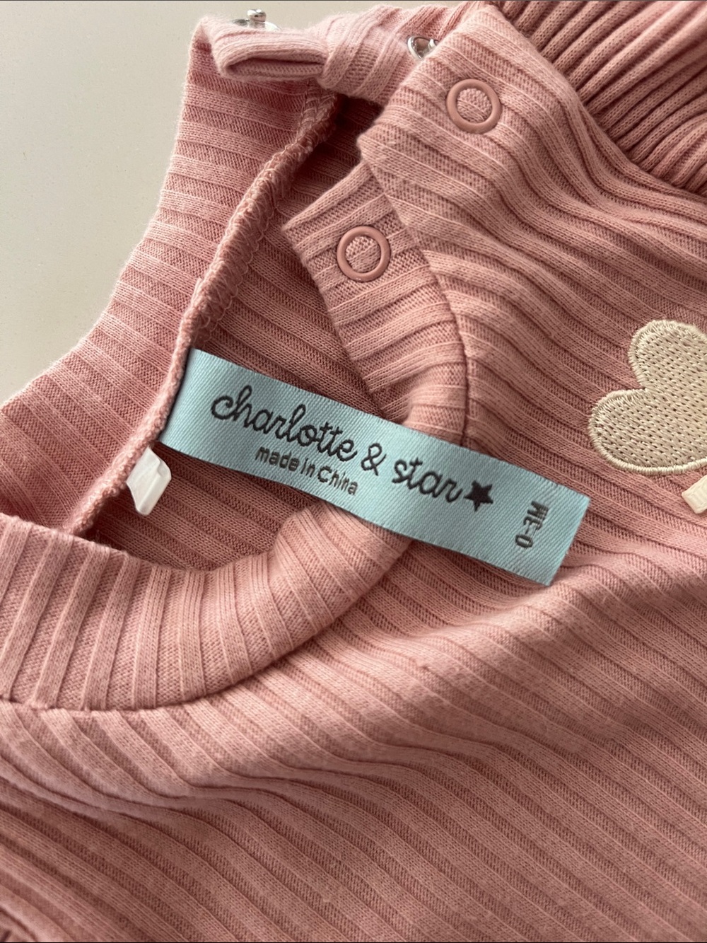Baby Ribbed Pink Heart Set - Picture 2 of 4